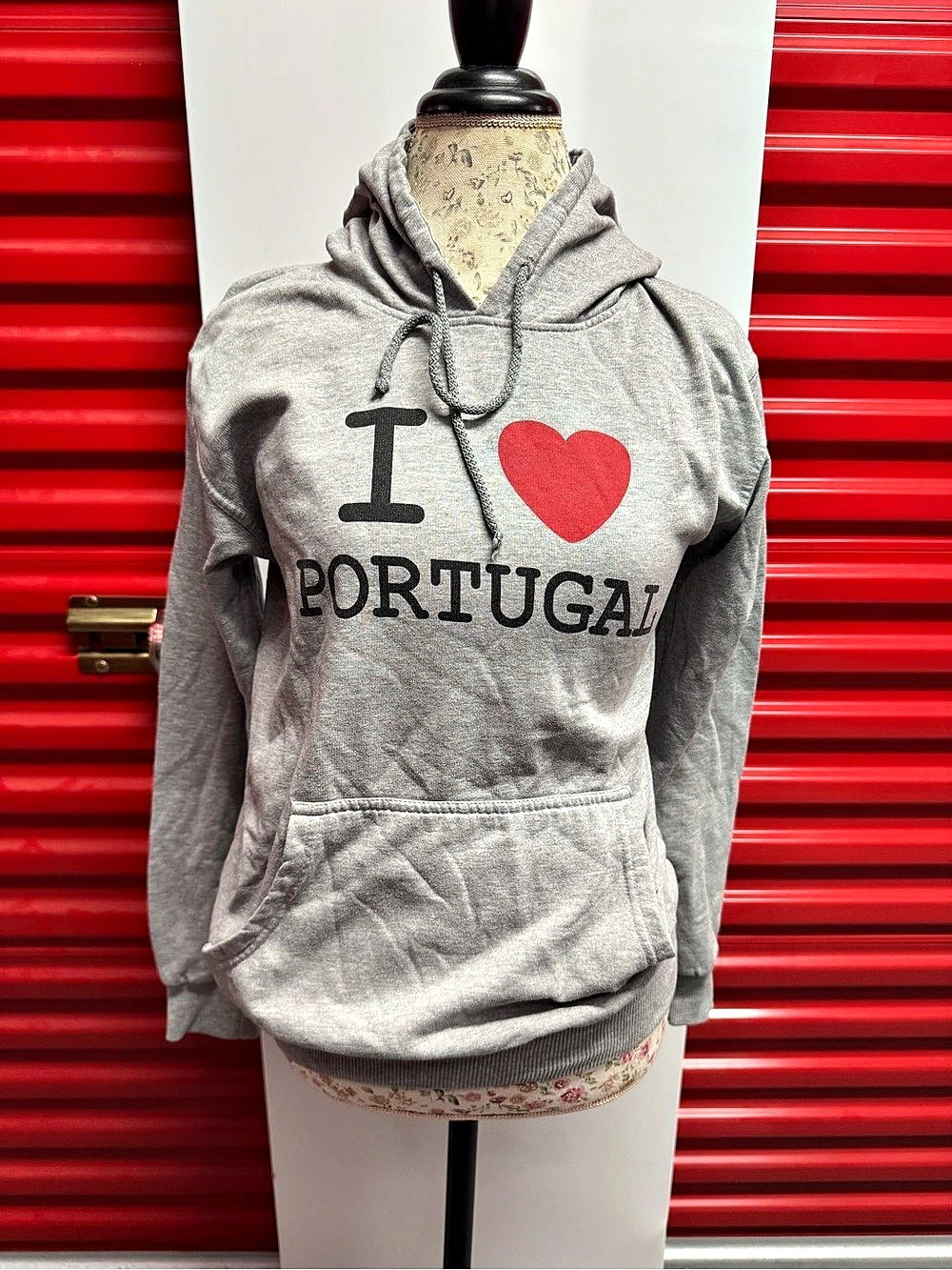 I Heart Portugal Graphic Gray Hoodie